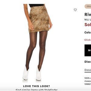 Rivoli Skirt, Golden Baby Leopard Print, Size 4